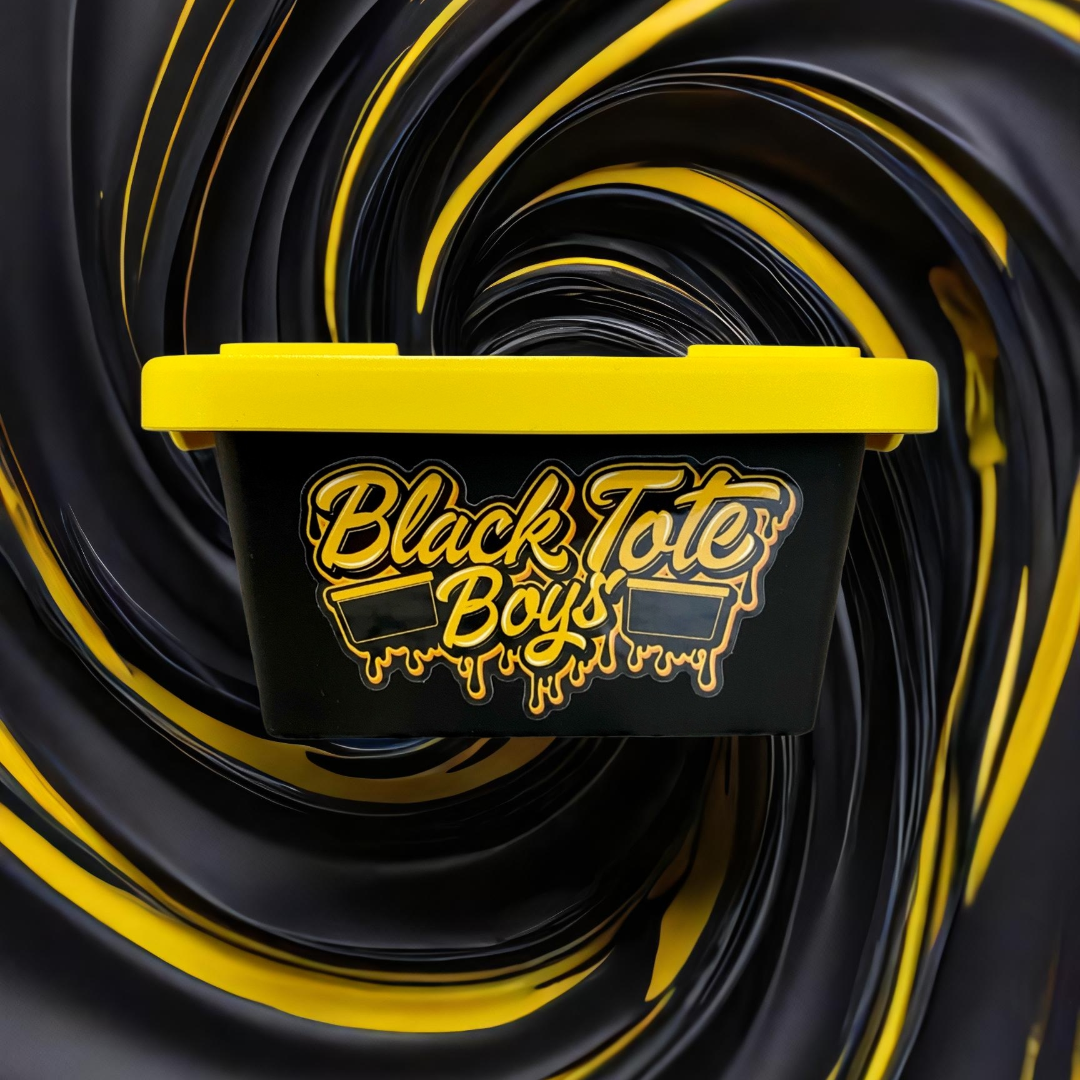Black Tote Boys - Smell Proof- Air Tight Mini Black And Yellow Tote